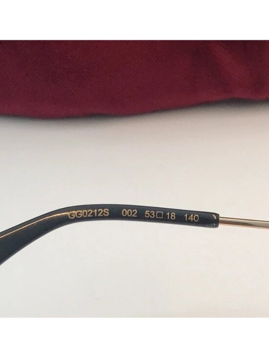 New Authentic Gucci Pearl-Embellished Sunglasses - Brown GG0212s 002 main image 9